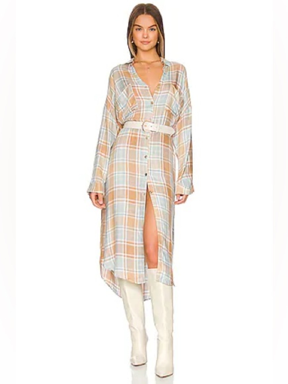 Show Me Your Mumu Leo Buttondown Tunic